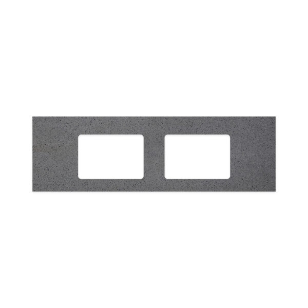 Moonscape Solid Surface Top, Rectangular Full Depth with Double Undermount Basin Holes, 1500mm