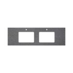 Moonscape Solid Surface Top, Rectangular Full Depth with Double Undermount Basin Hole & Tap Holes, 1500mm