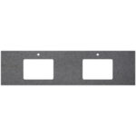 Moonscape Solid Surface Top, Rectangular Full Depth with Double Undermount Basin Hole & Tap Holes, 1800mm