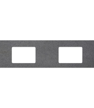 Moonscape Solid Surface Top, Rectangular Full Depth with Double Undermount Basin Holes, 1800mm