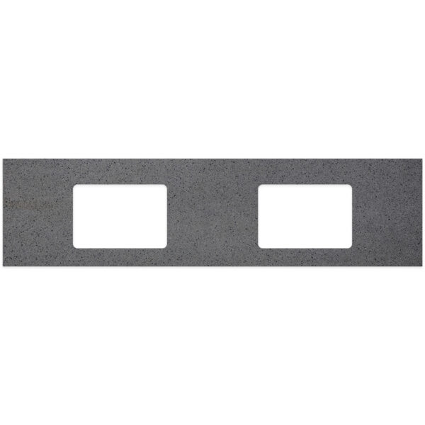 Moonscape Solid Surface Top, Rectangular Full Depth with Double Undermount Basin Holes, 1800mm