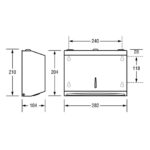 MULTI FOLD PAPER TOWEL DISPENSER SATIN STAINLESS STEEL METLAM ML726SS - Urban Designs Bathroom and Kitchen