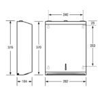 MULTI FOLD PAPER TOWEL DISPENSER WHITE POWDER COAT METLAM ML725W_MK2 - Urban Designs Bathroom and Kitchen