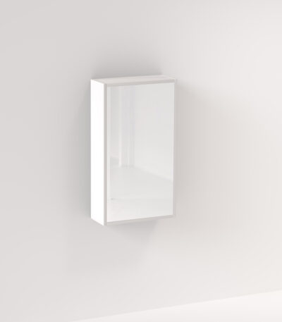Myra 1 Door Mirror Cabinet 450mm - Matte White