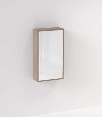 Myra 1 Door Mirror Cabinet 450mm - Pure Oak