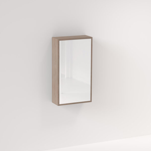Myra 1 Door Mirror Cabinet 450mm - Pure Oak