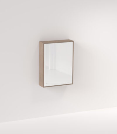 Myra 1-Door Mirror Cabinet 600mm - Pure Oak