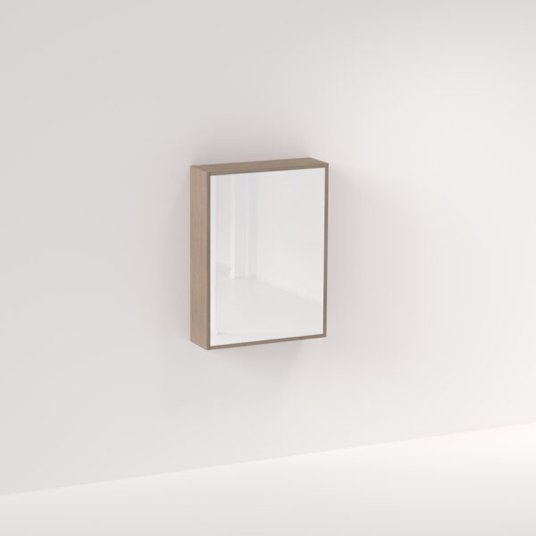 Myra 1-Door Mirror Cabinet 600mm - Pure Oak