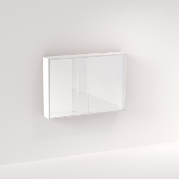 Myra 2 Door Mirror Cabinet 1164mm - Matte White