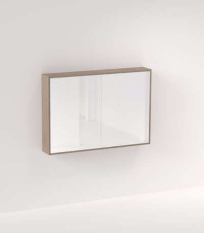 Myra 2-Door Mirror Cabinet 1164mm - Pure Oak