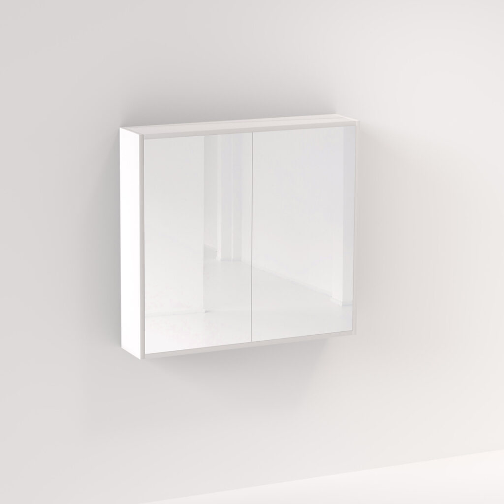Myra 2 Door Mirror Cabinet 864mm - Matte White