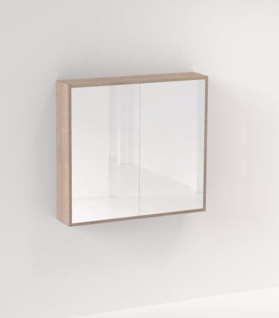 Myra 2 Door Mirror Cabinet 864mm - White Ash Oak