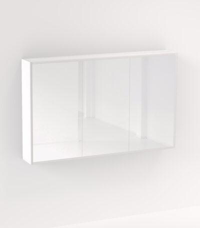 Myra 3 Door Mirror Cabinet 1278mm - Matte White