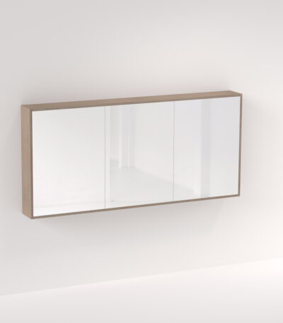 Myra 3-Door Mirror Cabinet 1728mm - Pure Oak