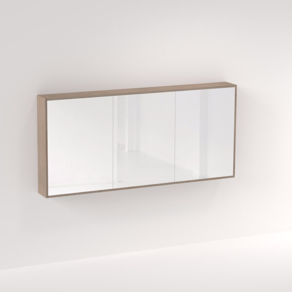 Myra 3-Door Mirror Cabinet 1728mm - Pure Oak
