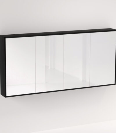 Myra 4 Door Mirror Cabinet 1692mm - Black Oak