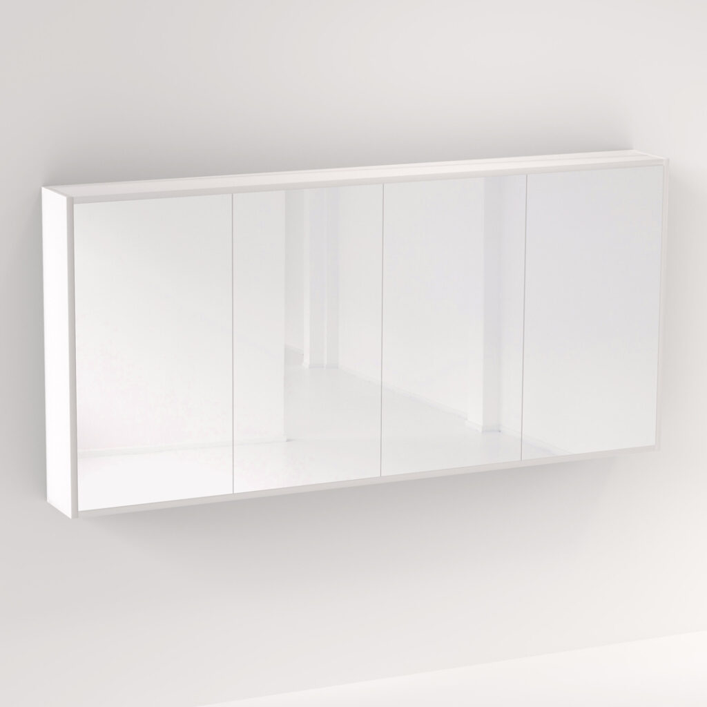 Myra 4 Door Mirror Cabinet 1692mm - Matte White
