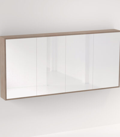 Myra 4-Door Mirror Cabinet 1692mm - Pure Oak