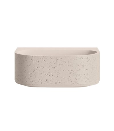 Nelios Concrete Wall-Hung Basin - Almond