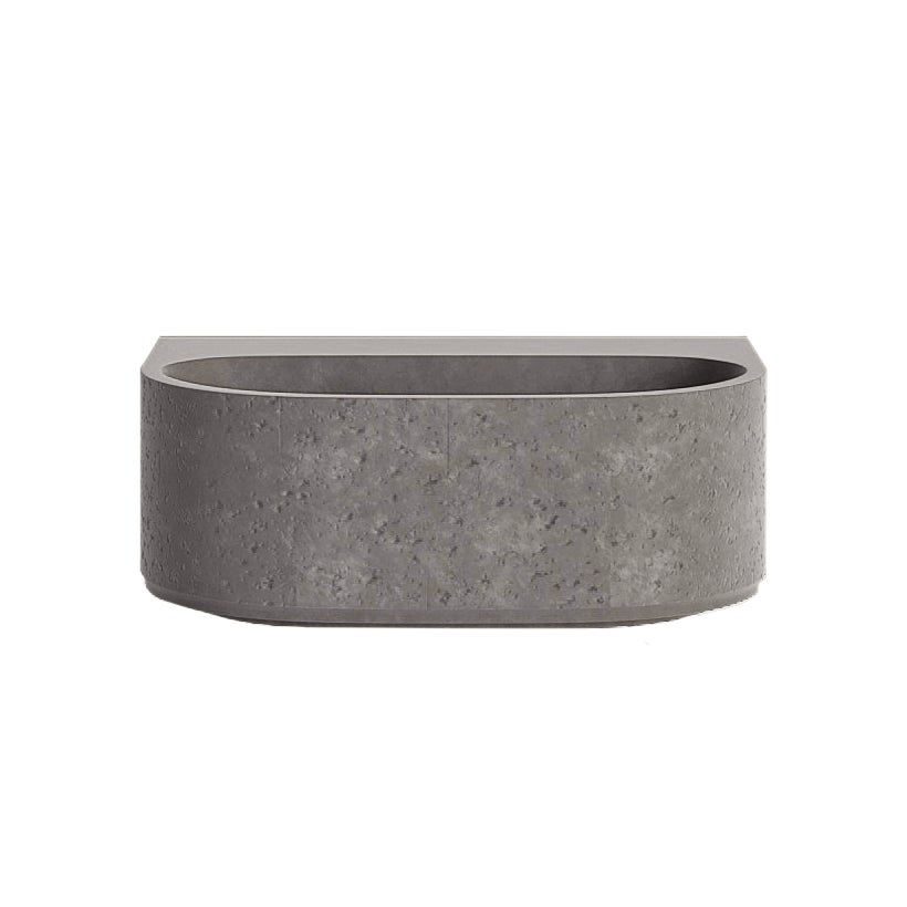 Nelios Concrete Wall-Hung Basin - Grey