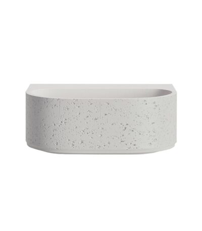Nelios Concrete Wall-Hung Basin - Matte White