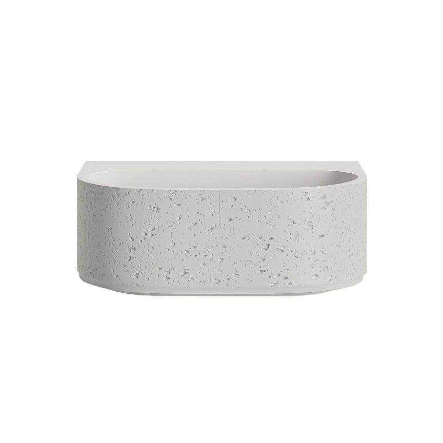 Nelios Concrete Wall-Hung Basin - Matte White