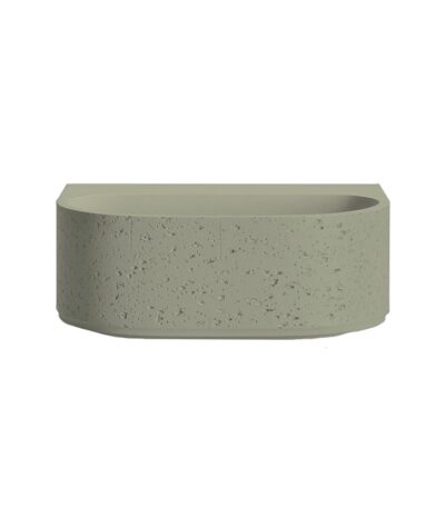 Nelios Concrete Wall Hung Basin - Sage Green