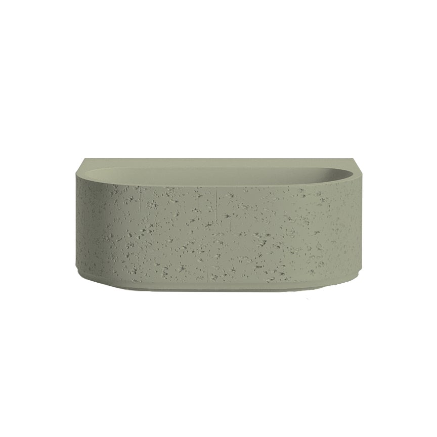 Nelios Concrete Wall Hung Basin - Sage Green