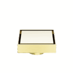 Nero 100mm Square Tile Insert Floor Waste 50mm Outlet Brushed Gold | NRFW006BG
