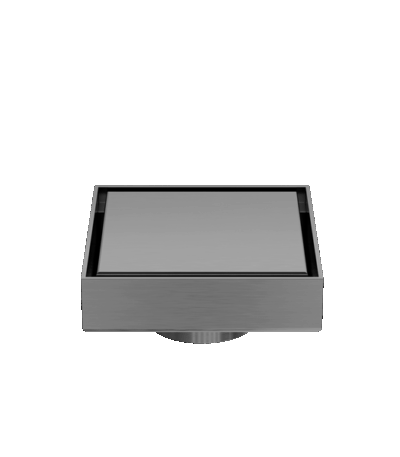 Nero 100mm Square Tile Insert Floor Waste 50mm Outlet Gun Metal | NRFW006GM