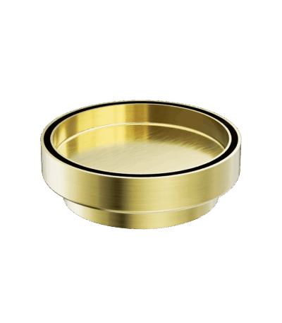 Nero 130mm Round Tile Insert Floor Waste 100mm Outlet Brushed Gold | NRFW005BG