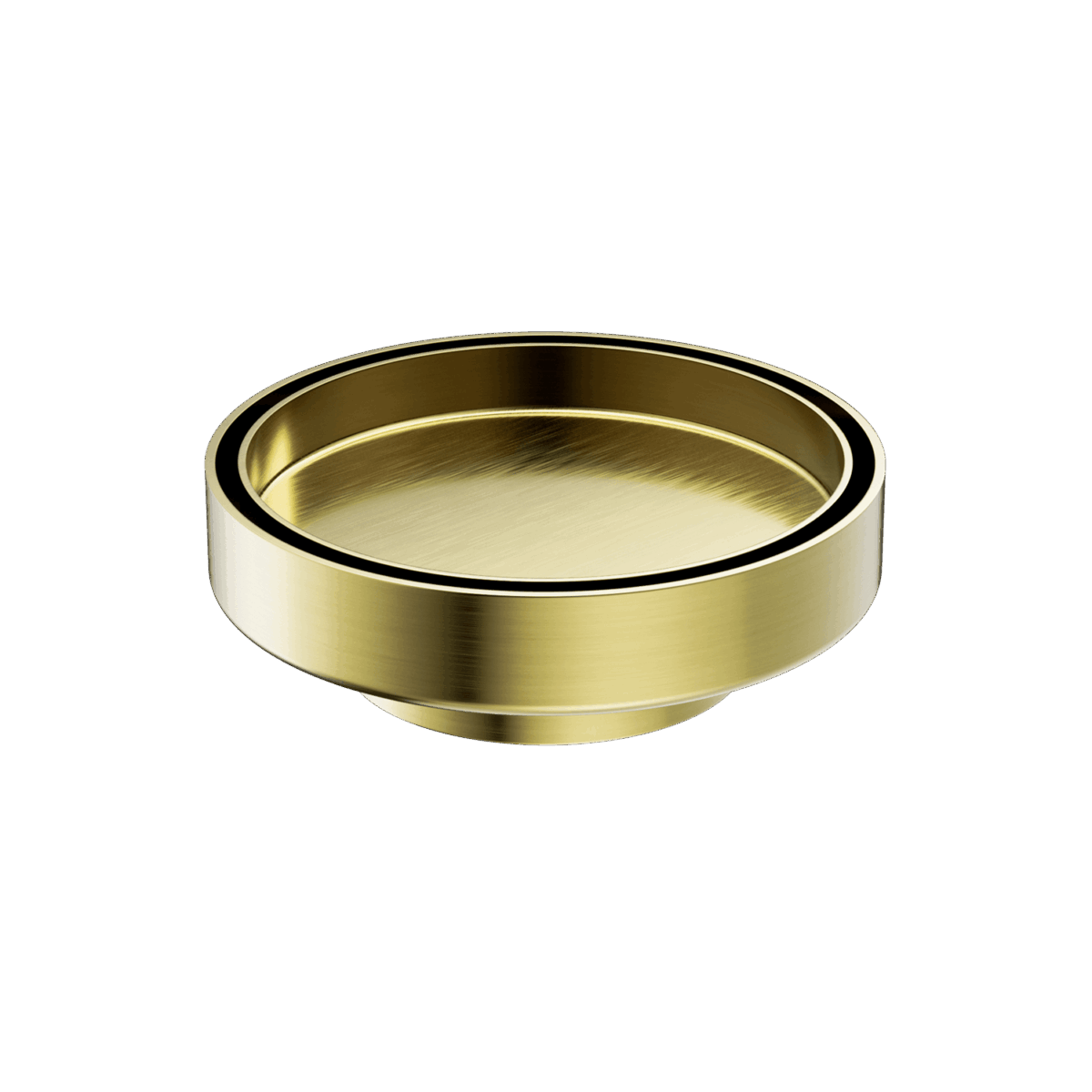 Nero 130mm Round Tile Insert Floor Waste 80mm Outlet Brushed Gold | NRFW004BG