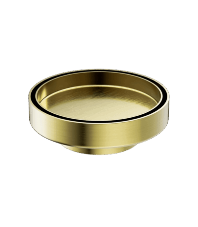 Nero 130mm Round Tile Insert Floor Waste 80mm Outlet Brushed Gold | NRFW004BG