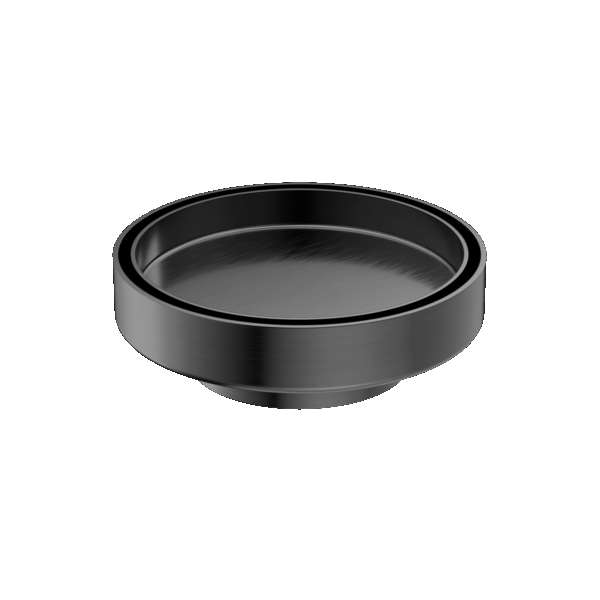 Nero 130mm Round Tile Insert Floor Waste 80mm Outlet Gun Metal | NRFW004GM