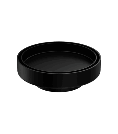 Nero 130mm Round Tile Insert Floor Waste 80mm Outlet Matte Black | NRFW004MB