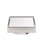 Nero 130mm Square Tile Insert Floor Waste 100mm Outlet Brushed Nickel | NRFW008BN