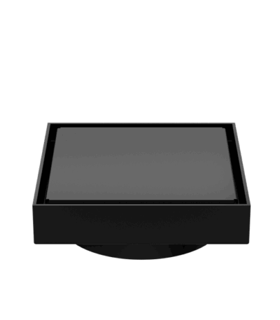 Nero 130mm Square Tile Insert Floor Waste 100mm Outlet Matte Black | NRFW008MB