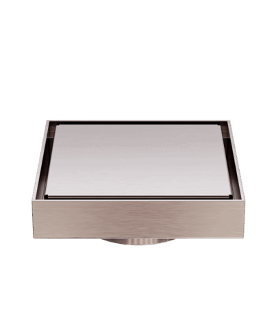 Nero 130mm Square Tile Insert Floor Waste 80mm Outlet Brushed Bronze | NRFW007BZ