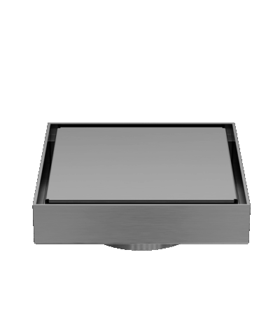 Nero 130mm Square Tile Insert Floor Waste 80mm Outlet Gun Metal | NRFW007GM