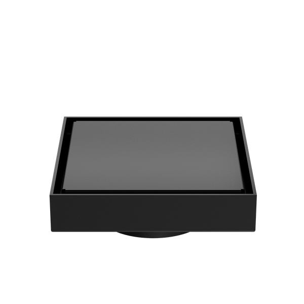 Nero 130mm Square Tile Insert Floor Waste 80mm Outlet Matte Black | NRFW007MB