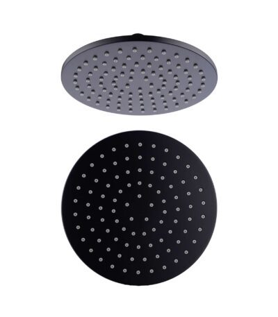 Nero 200mm Round Shower Head Matte Black | NRROA0802MB