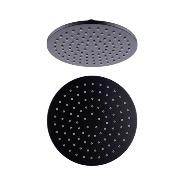 Nero 200mm Round Shower Head Matte Black | NRROA0802MB