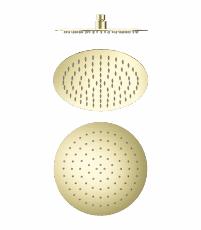 Nero 250mm Round Stainless Steel Shower Head 4 Star Rating Brushed Gold | NR507036BG