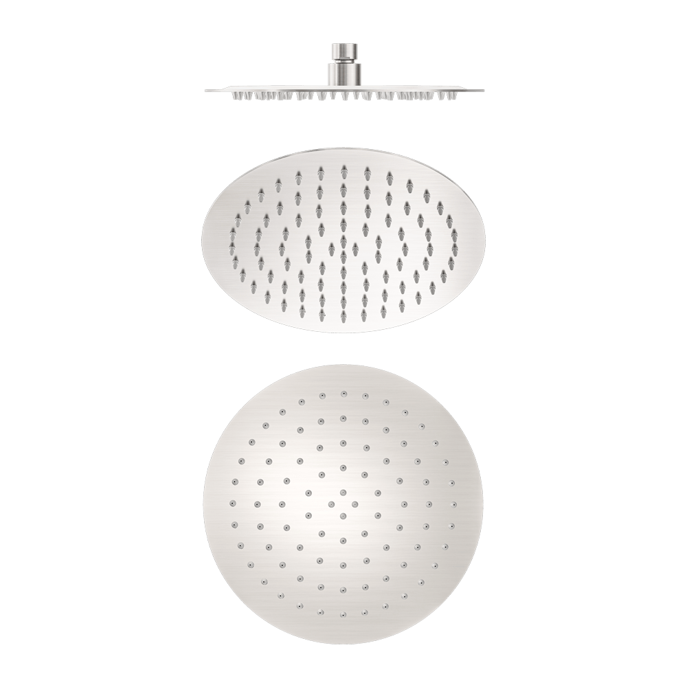 Nero 250mm Round Stainless Steel Shower Head 4 Star Rating Brushed Nickel | NR507036BN