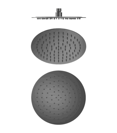Nero 250mm Round Stainless Steel Shower Head 4 Star Rating Gun Metal | NR507036GM