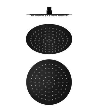 Nero 250mm Round Stainless Steel Shower Head 4 Star Rating Matte Black | NR507036MB
