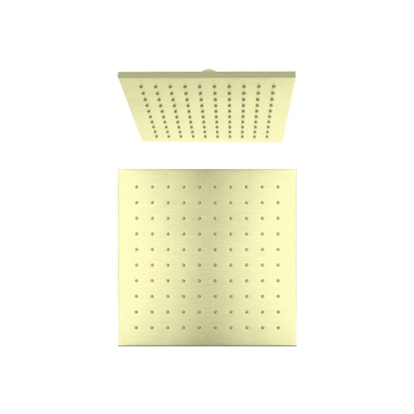 Nero 250mm Square Shower Head Brushed Gold | NRROB1003BG