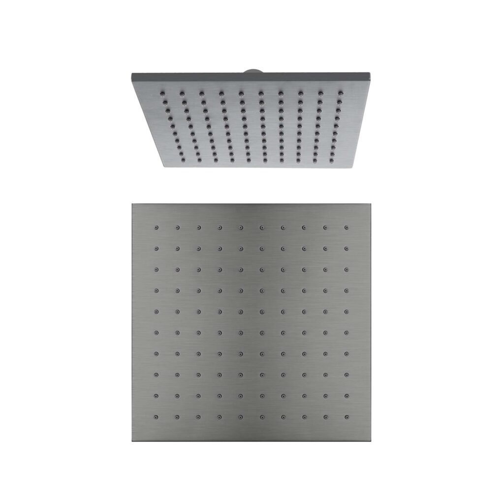 Nero 250mm Square Shower Head Gun Metal | NRROB1003GM