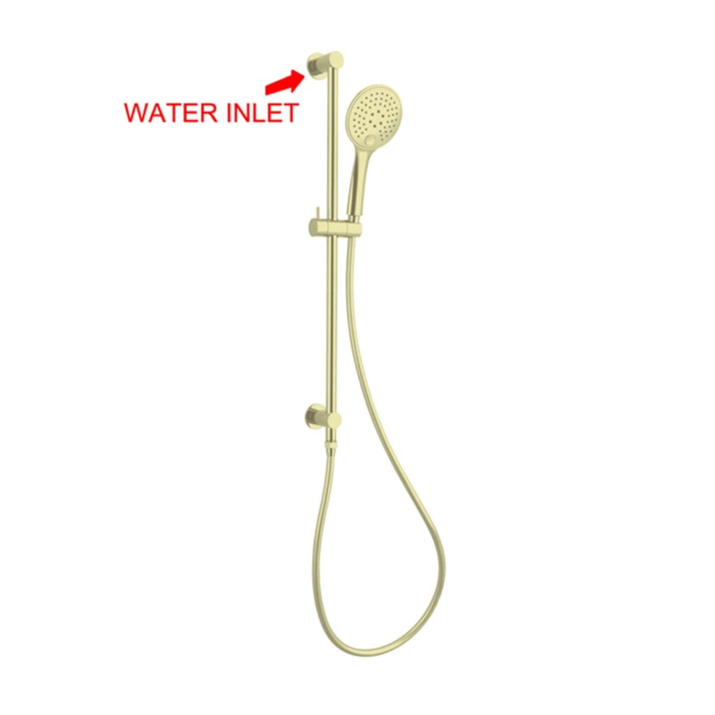 Nero 3 Function Shower Rail Brushed Gold | NR314BG