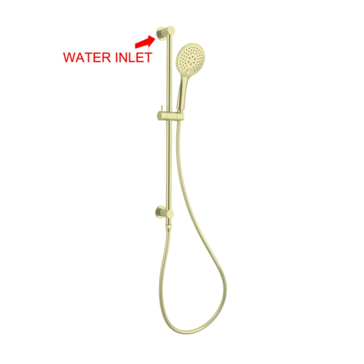 Nero 3 Function Shower Rail Brushed Gold | NR314BG